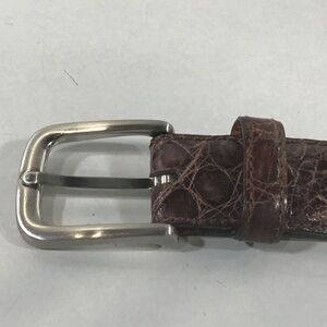 Tardini Genuine Brown Caiman Crocodile Men's Belt Size 42”